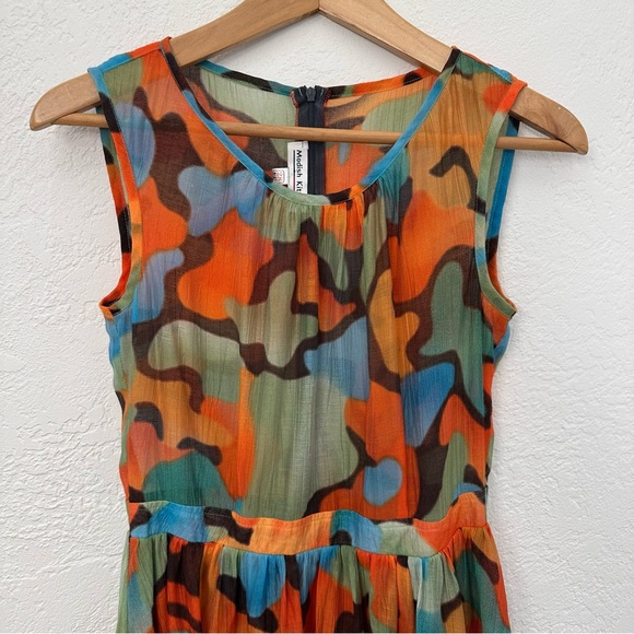 Vintage Modish Kitten Multicolor Dress Abstract Print - Picture 2 of 10